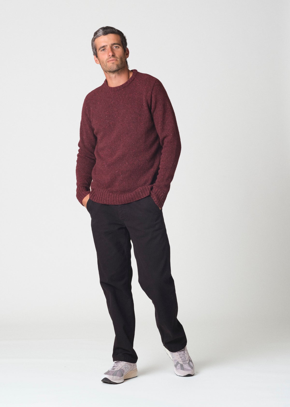 Klitmøller Collective ApS Aage knit Knitted sweaters Burgundy