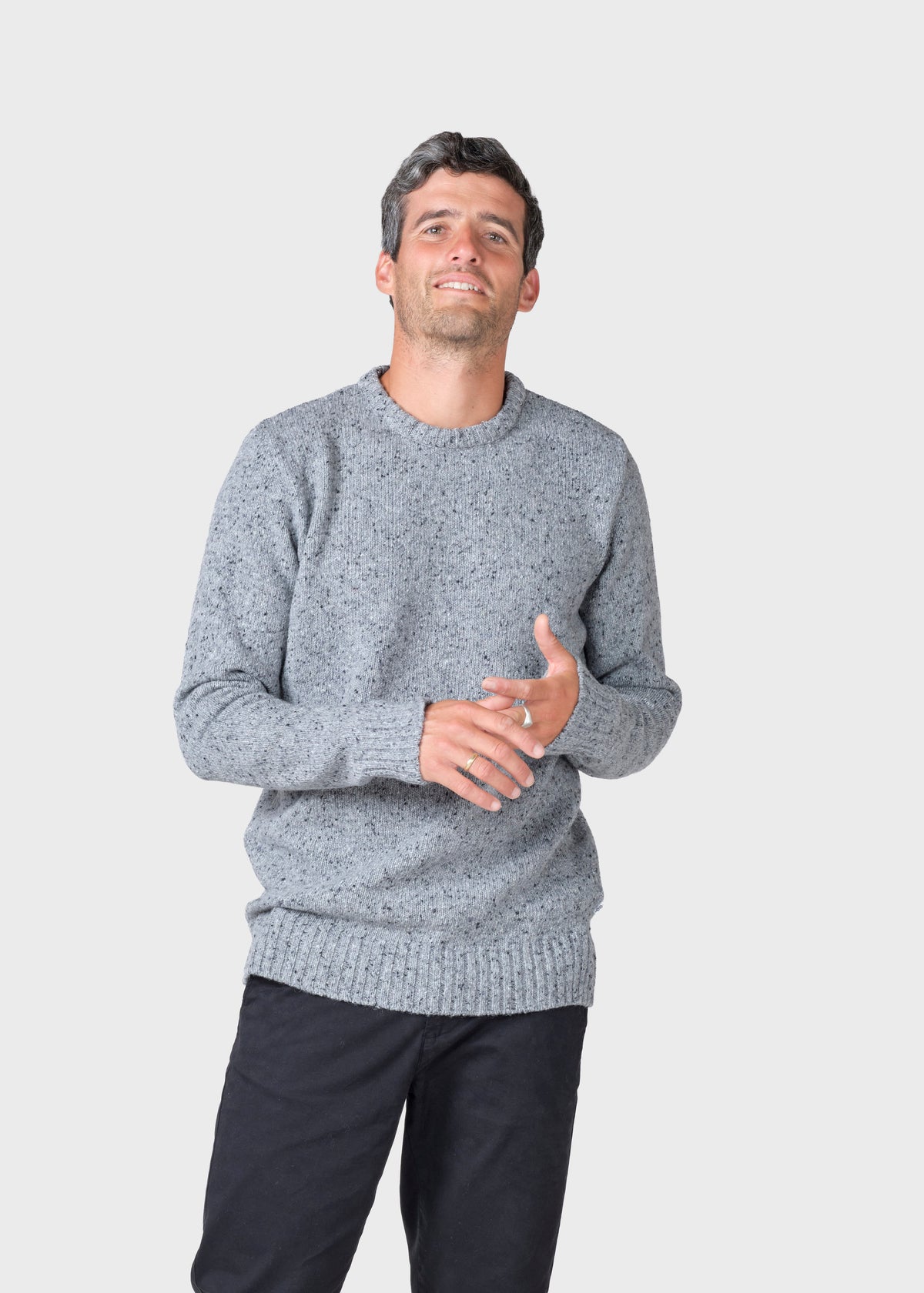 Klitmøller Collective ApS Aage knit Knitted sweaters Light grey