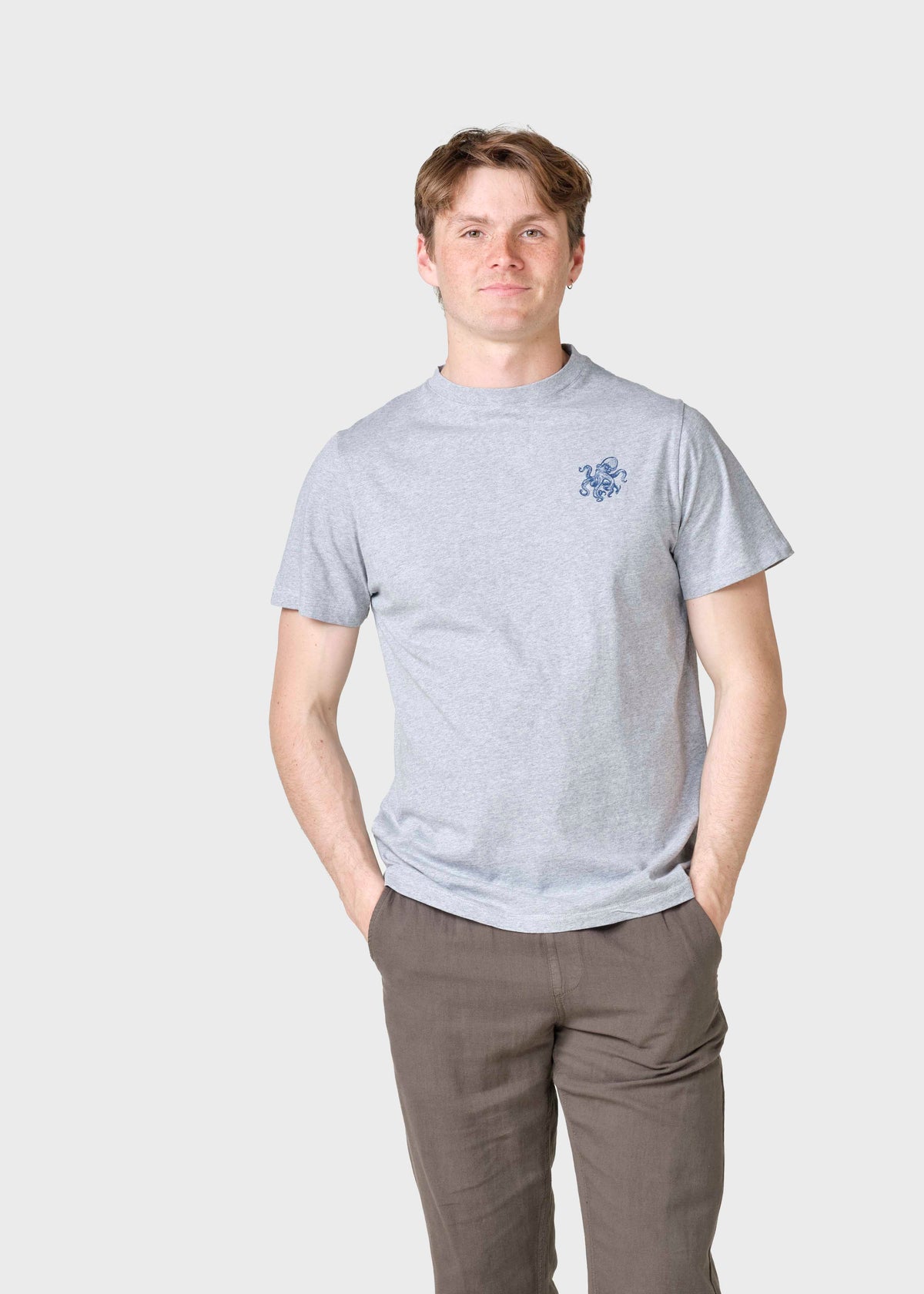 Klitmøller Collective ApS Adan tee T-Shirts Grey melange