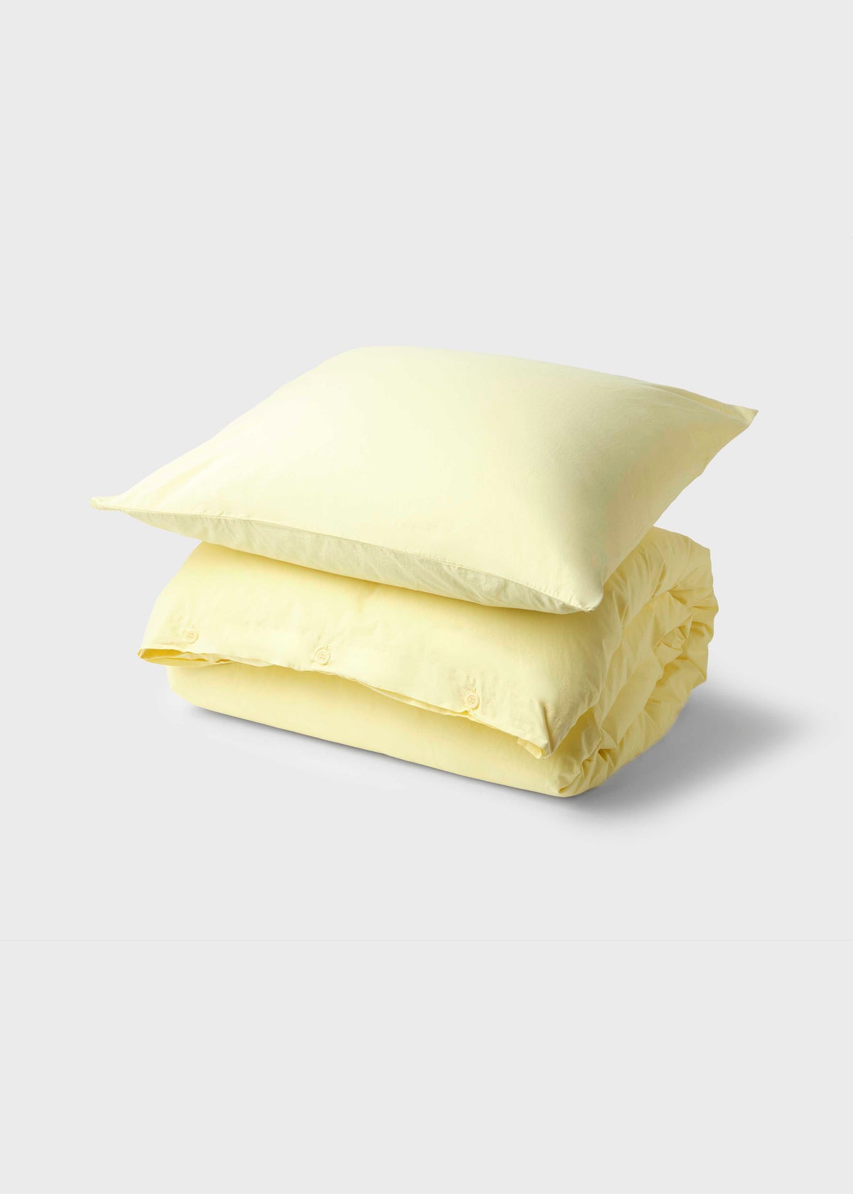 Klitmøller Collective Home Bed set - Plain - 140 x 200 + 60 x 70 Textiles Lemon sorbet