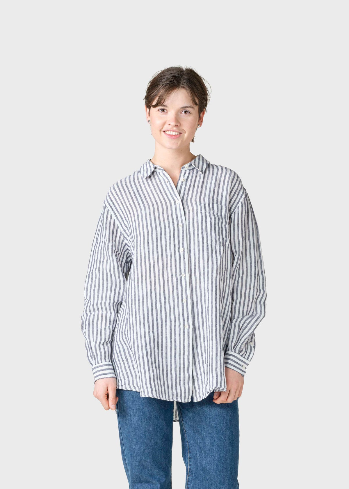 Klitmøller Collective ApS Belinda linen shirt Shirts Cream/navy