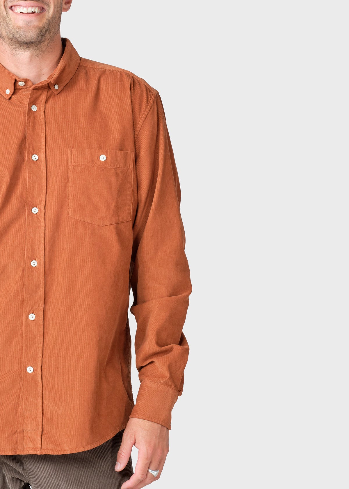 Klitmøller Collective ApS Benjamin corduroy shirt Shirts Rust