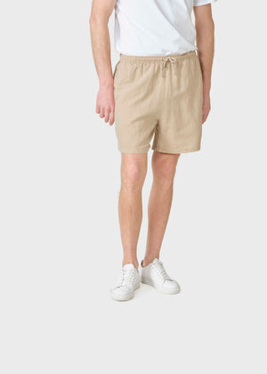 Klitmøller Collective ApS Bertram linen shorts  Walkshorts Sand