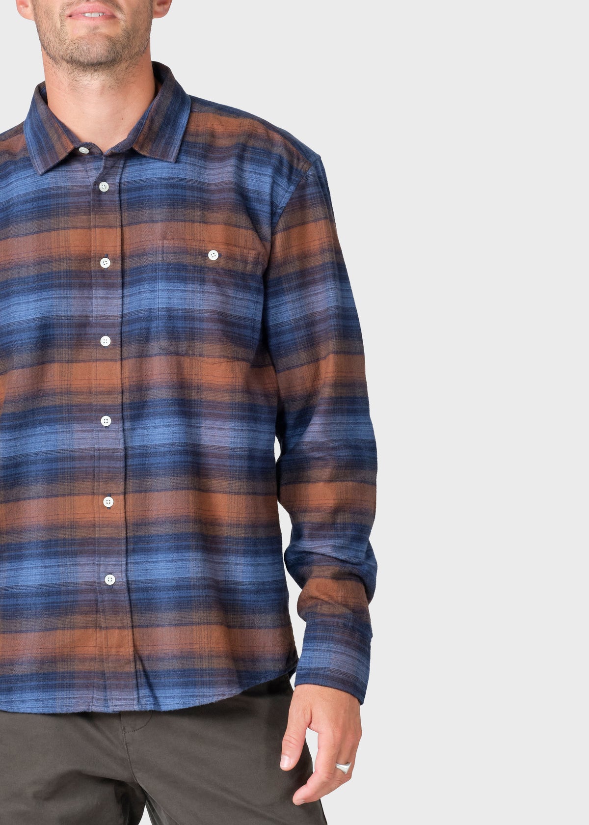 Klitmøller Collective ApS Bobby shirt Shirts Navy/rust