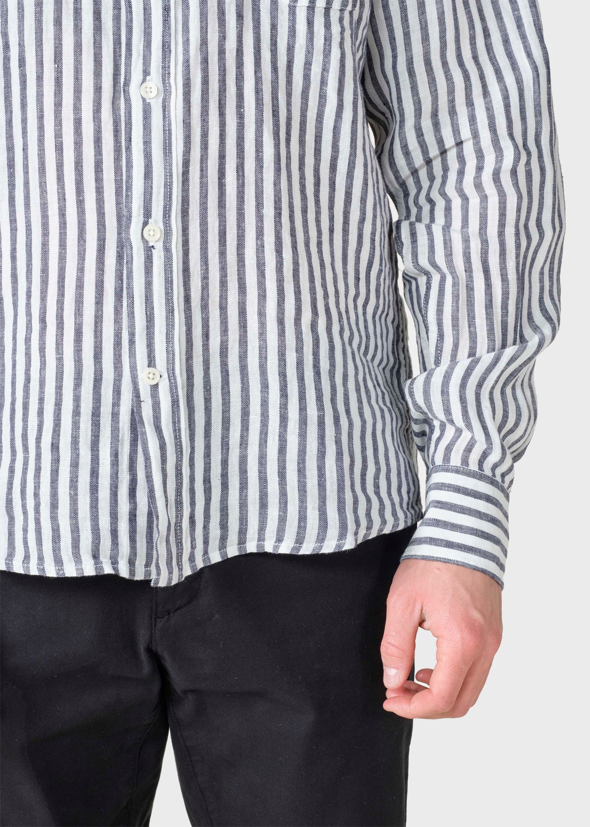 Klitmøller Collective ApS Dennis striped shirt Shirts Cream/navy