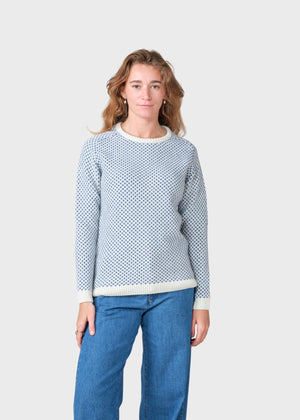 Klitmøller Collective ApS Elaine knit Knitted sweaters Cream/ocean
