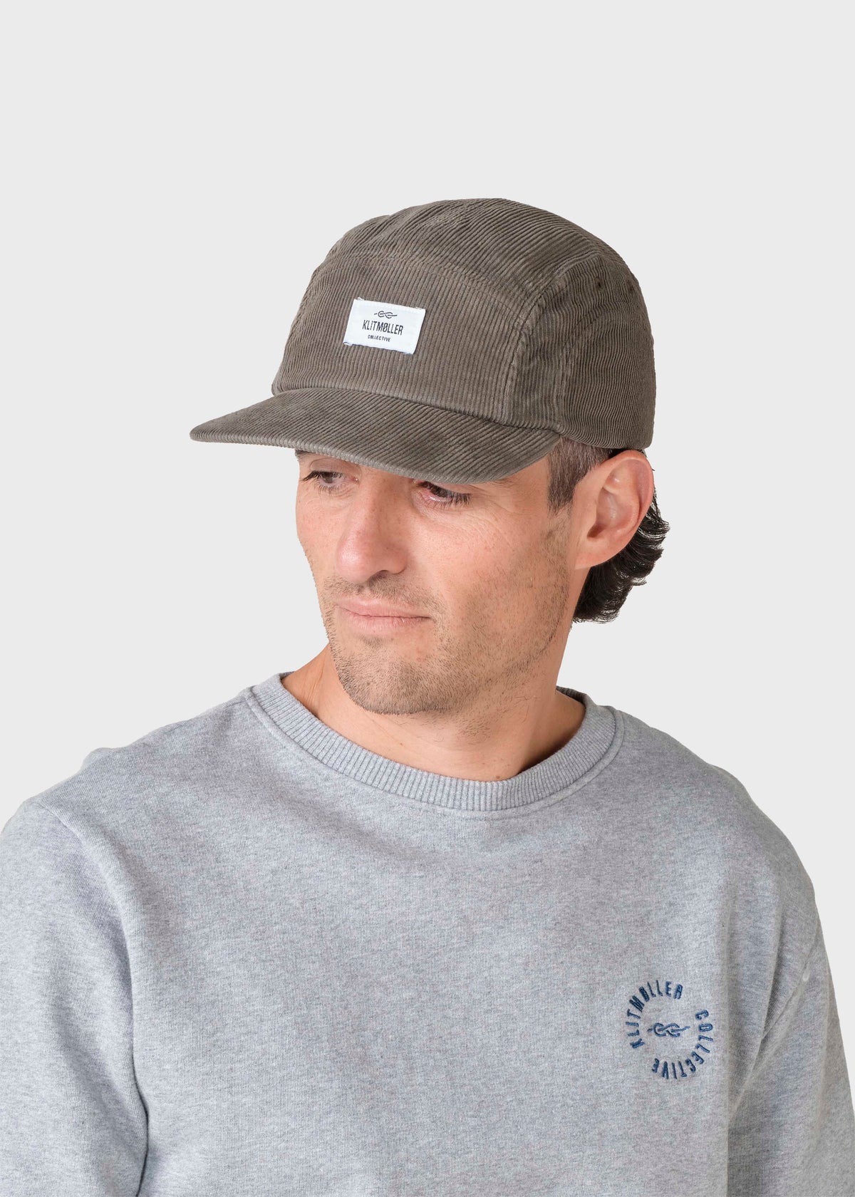 Klitmøller Collective ApS Five panel corduroy cap Caps Taupe