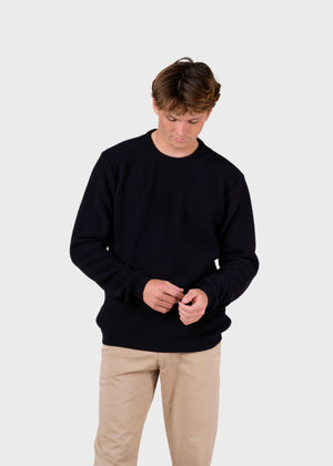 Klitmøller Collective ApS Frede knit Knitted sweaters Black