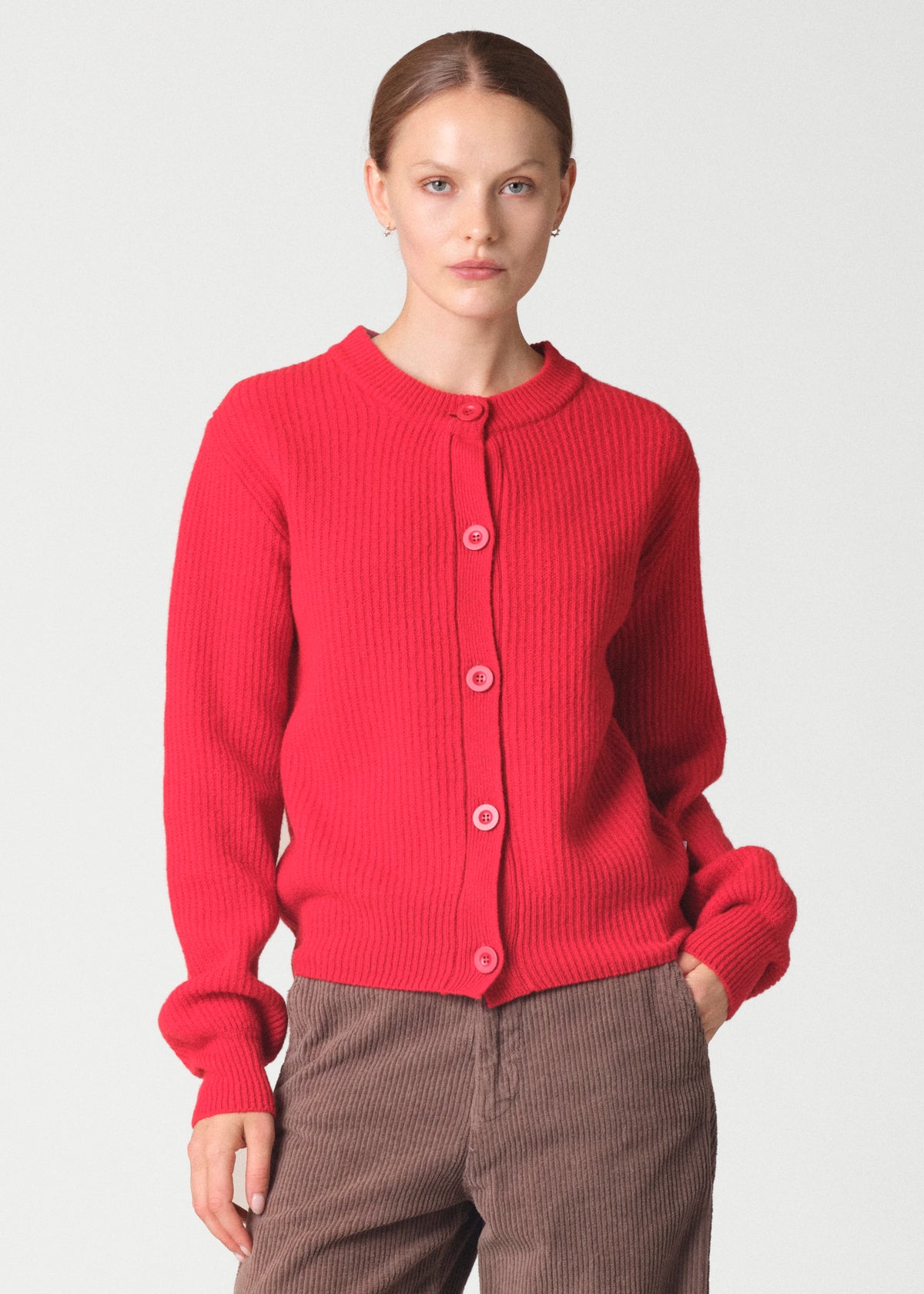 Klitmøller Collective ApS Gerda knit cardigan Knitted sweaters Red