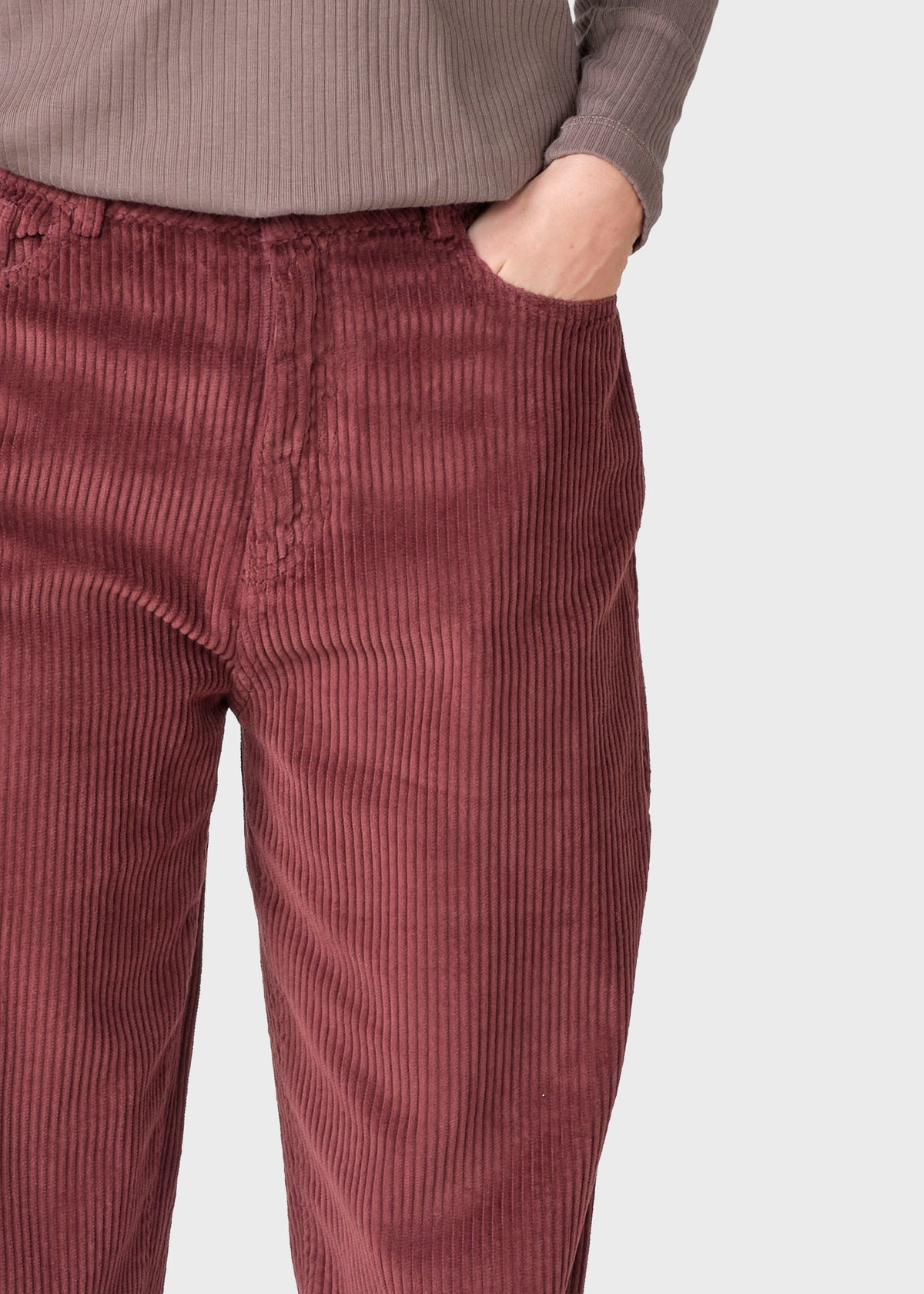 Klitmøller Collective ApS Gwen jumbo corduroy pants GOTS Pants Burgundy