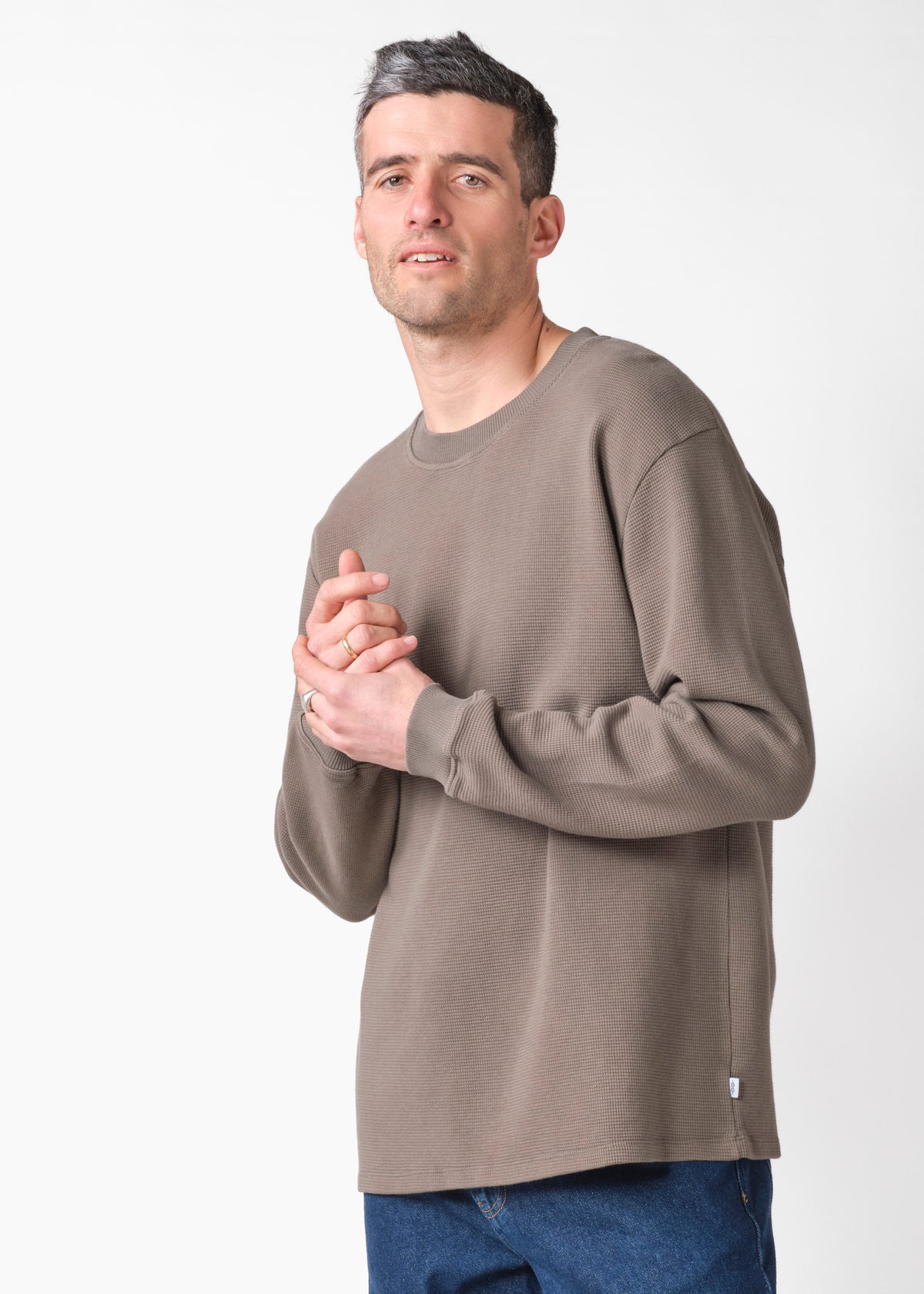 Klitmøller Collective ApS Hudson LS tee OCS Sweatshirts Taupe