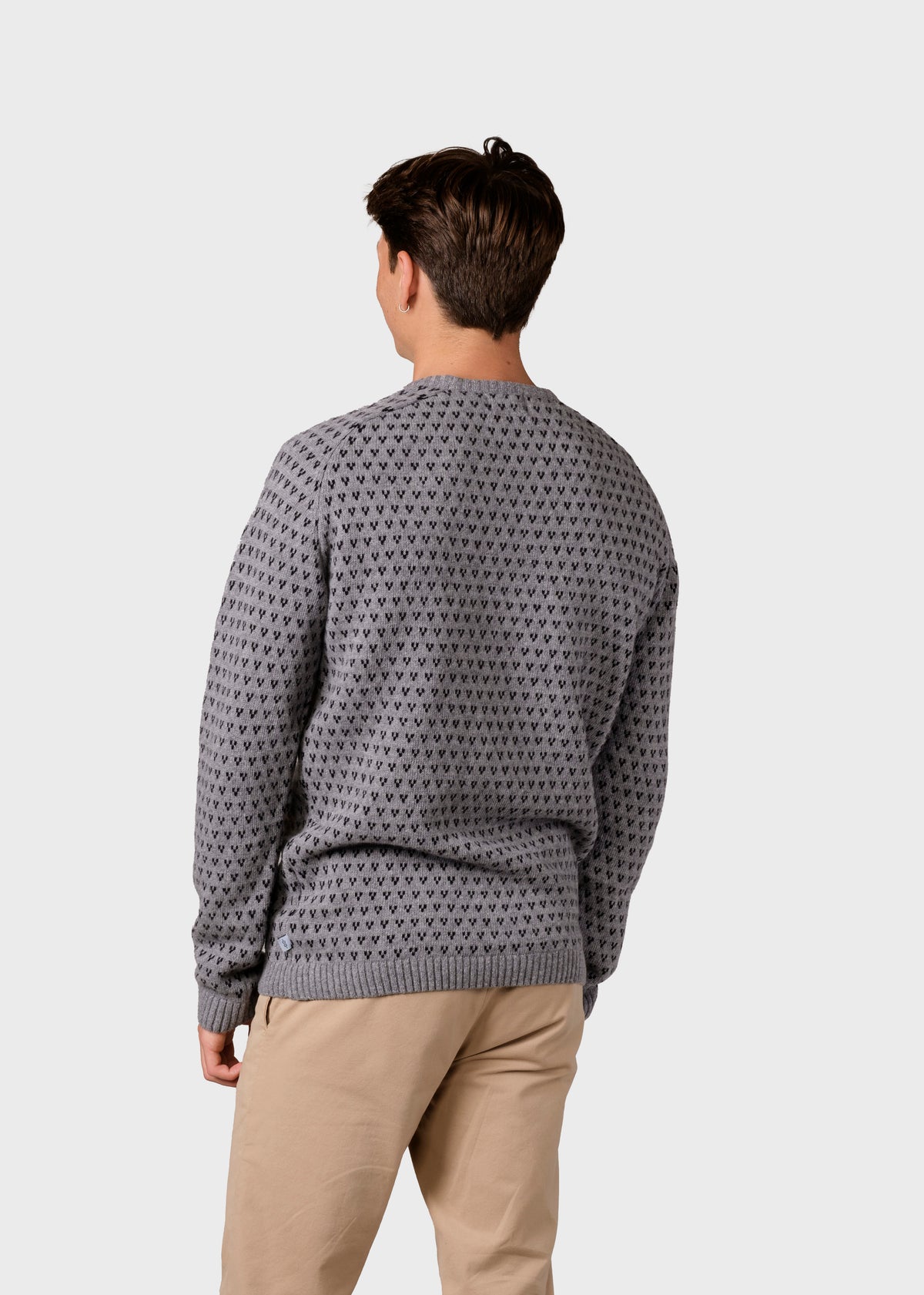Klitmøller Collective ApS Hugo knit Knitted sweaters Light grey/black