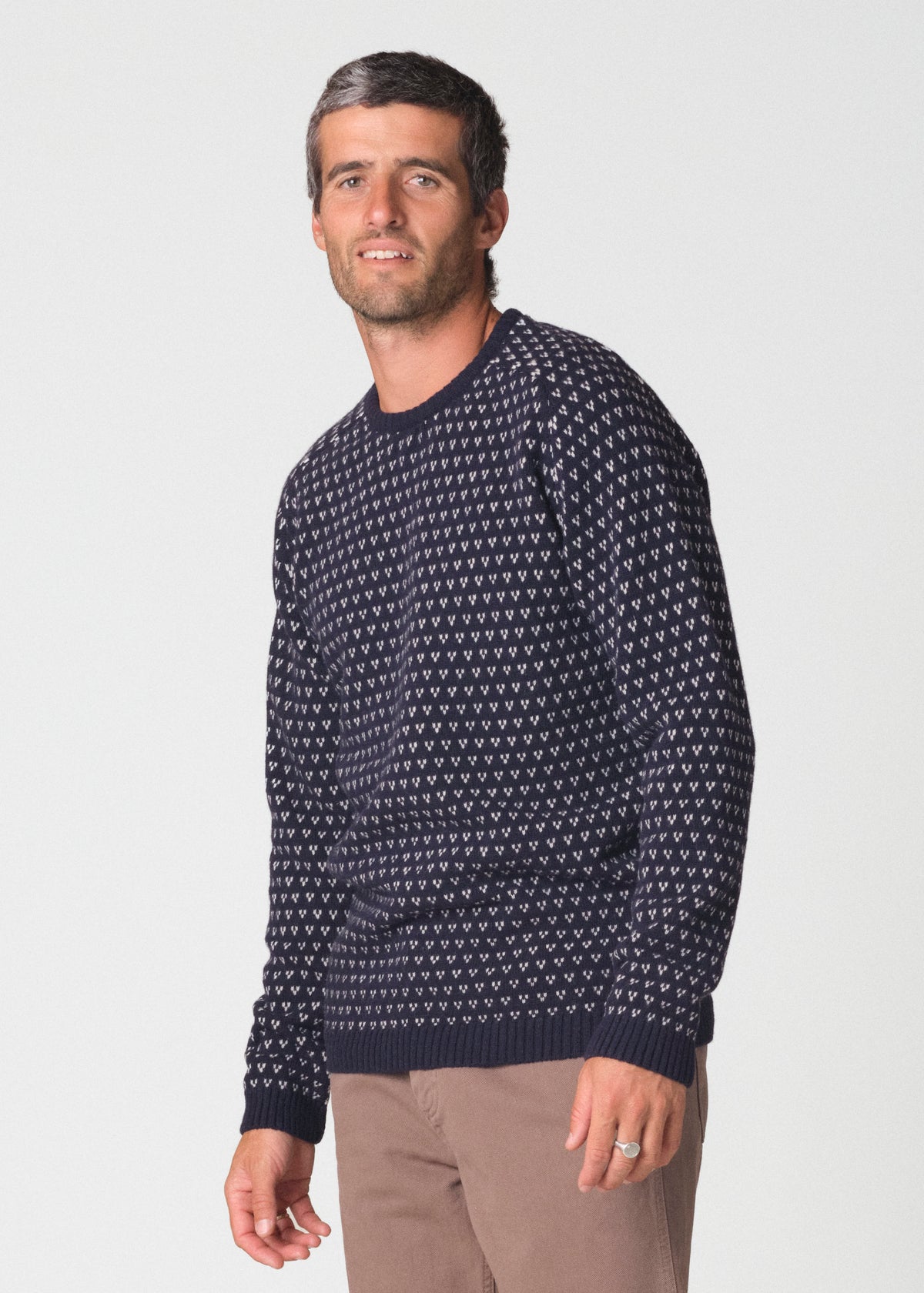 Klitmøller Collective ApS Hugo knit Knitted sweaters Navy/cream