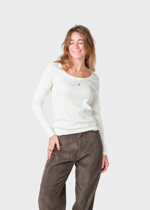 Klitmøller Collective ApS L/S rib tee T-Shirts Cream