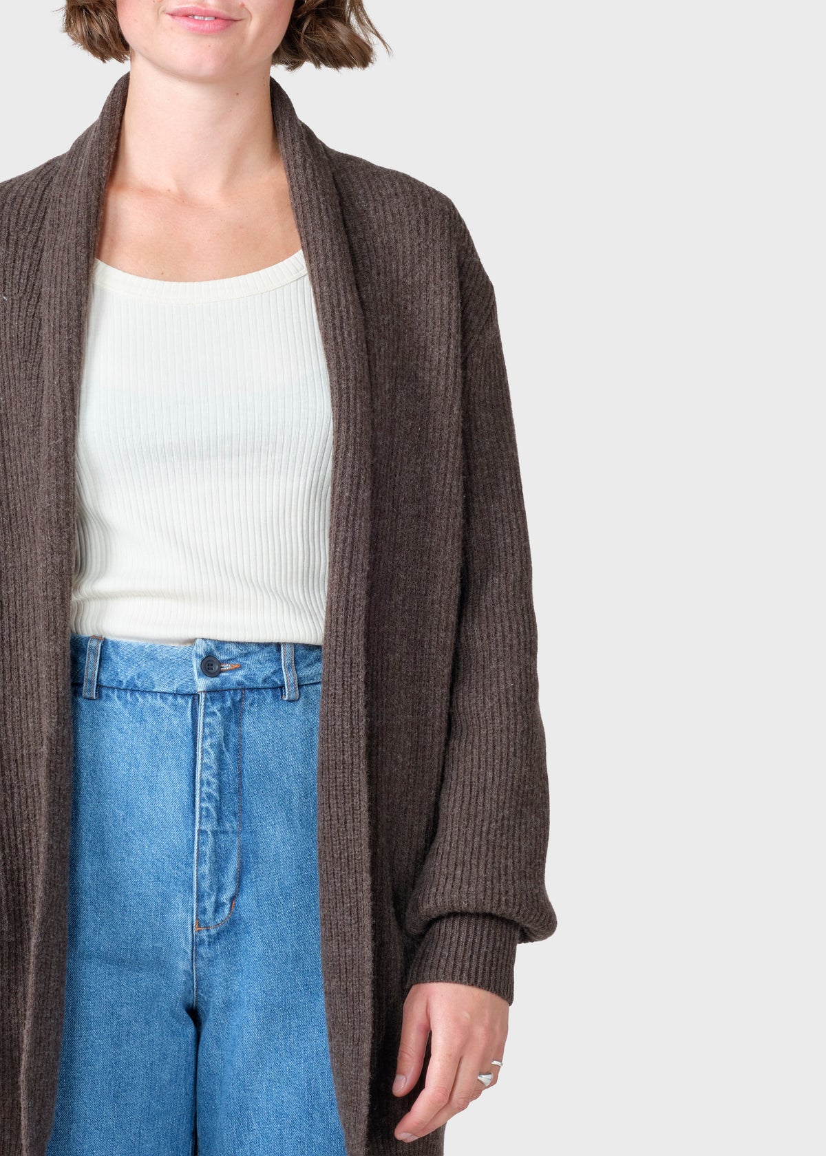 Klitmøller Collective ApS Luna knit cardigan Knitted sweaters Taupe