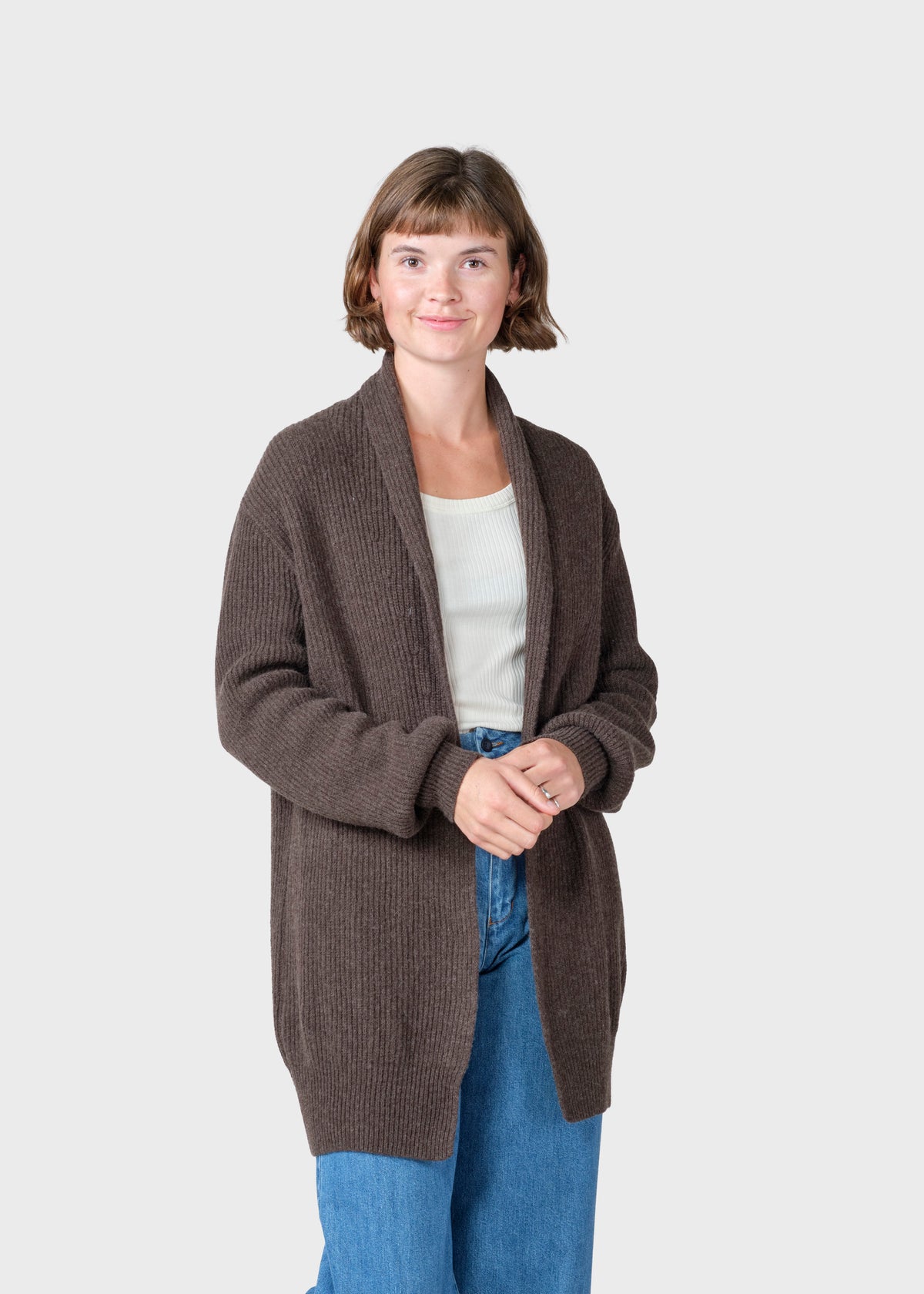Klitmøller Collective ApS Luna knit cardigan Knitted sweaters Taupe