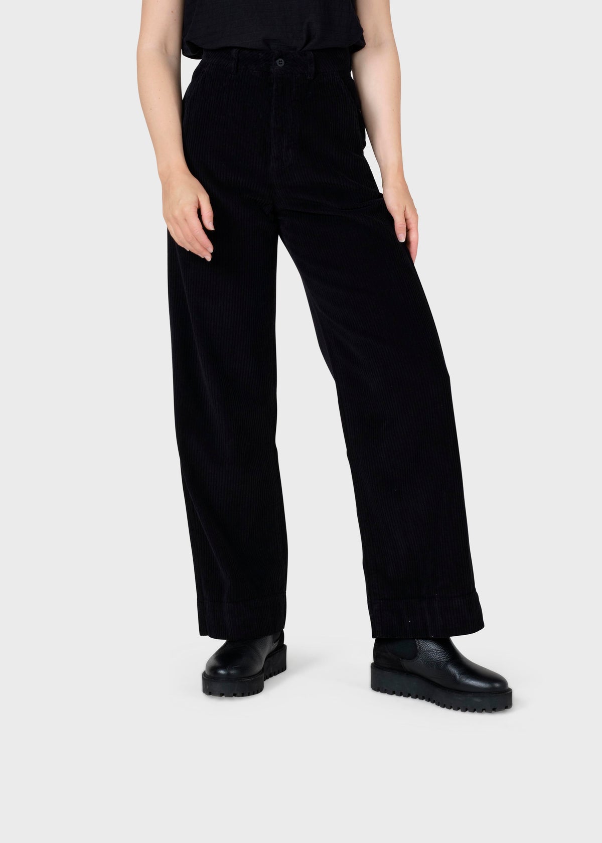 Klitmøller Collective ApS Lydia jumbo corduroy pants Pants Black