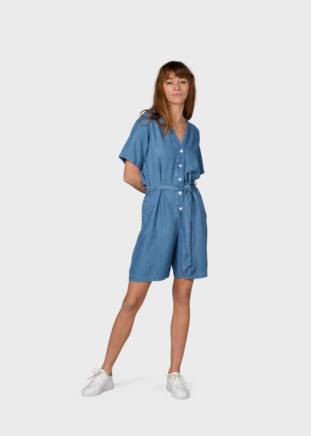 Klitmøller Collective ApS Marna short jumpsuit Jumpsuits Light blue chambrey