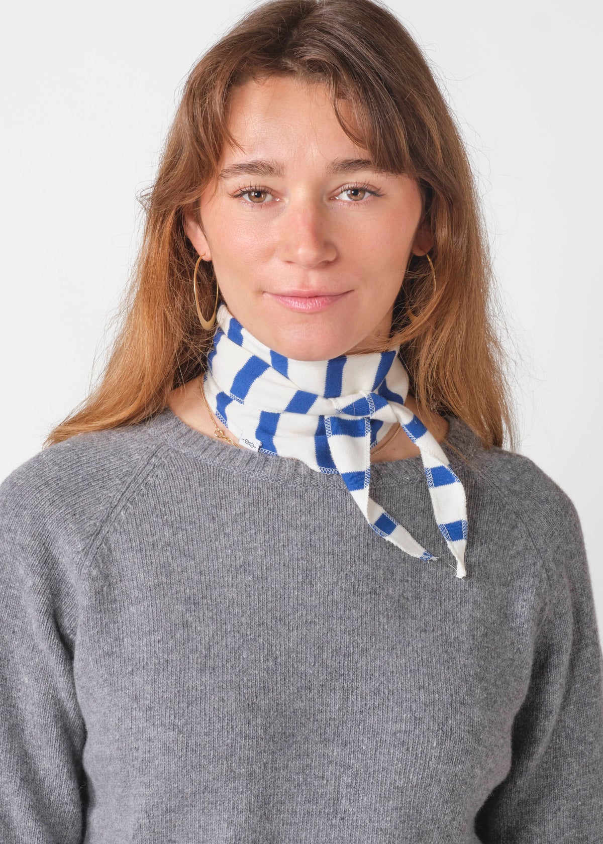 Klitmøller Collective ApS Mateo small scarf Scarfs Cream/surf blue