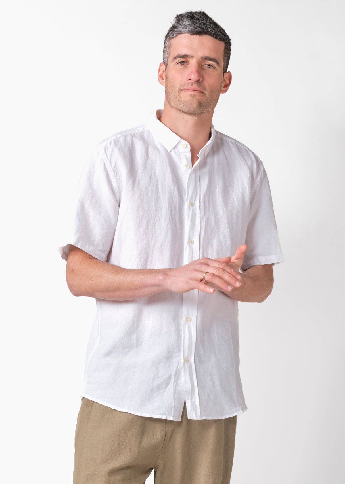 Klitmøller Collective ApS Mikkel linen shirt Shirts White