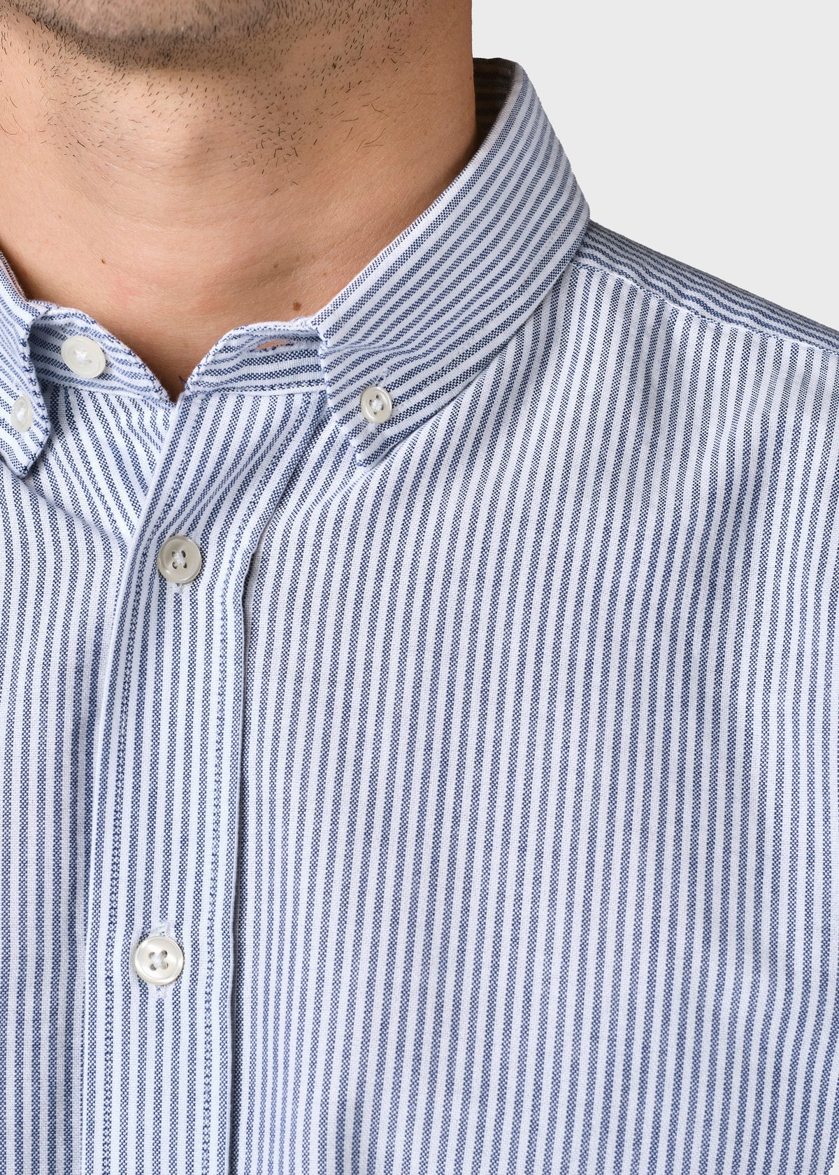 Klitmøller Collective ApS Mikkel striped shirt Shirts White/navy