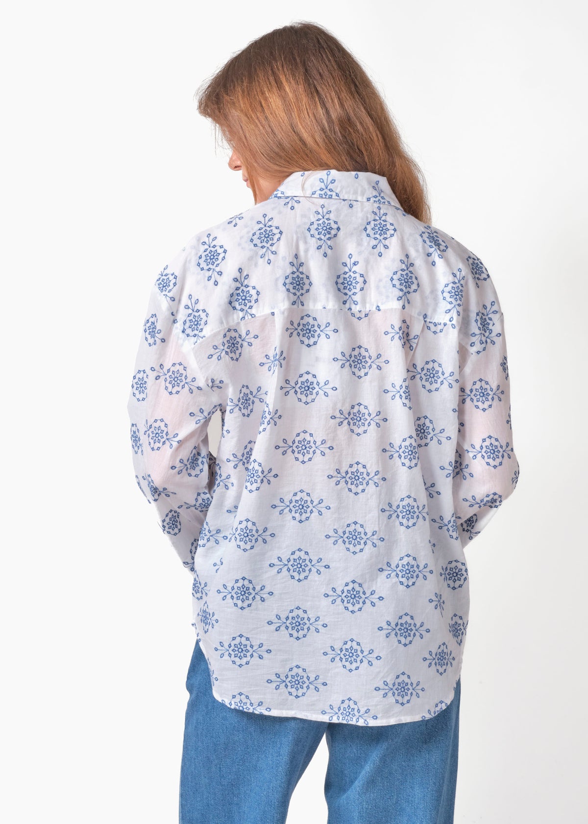 Klitmøller Collective ApS Mimi shirt GOTS Shirts White/surf blue