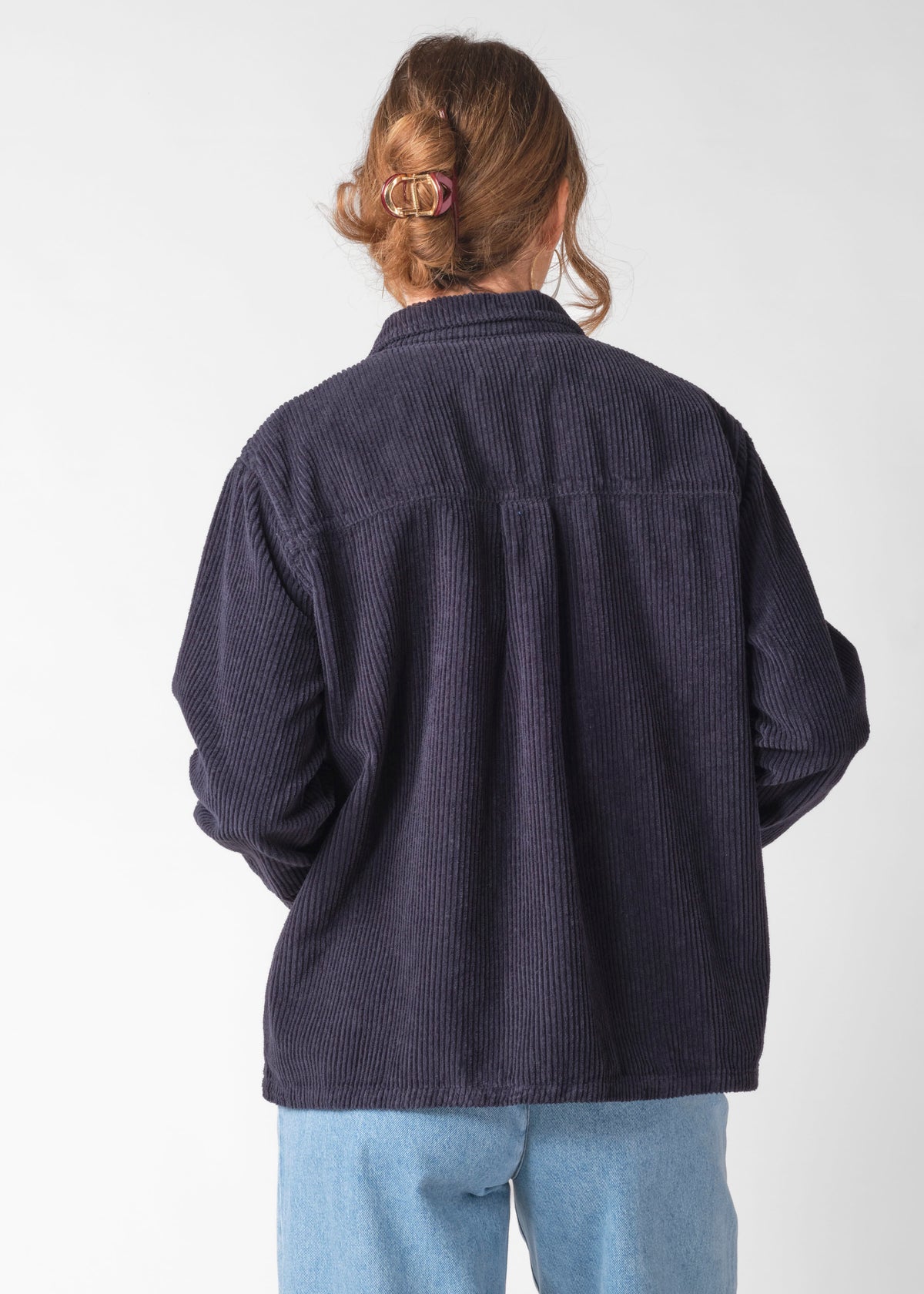 Klitmøller Collective ApS Nille cord overshirt GOTS Jackets Navy