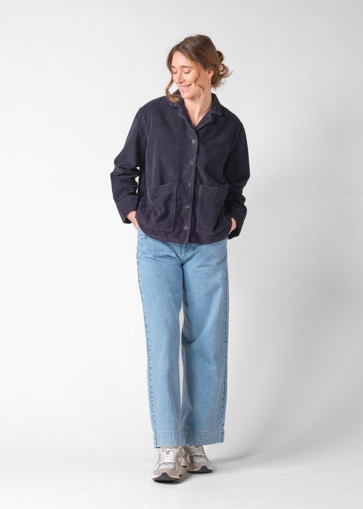 Klitmøller Collective ApS Nille cord overshirt GOTS Jackets Navy