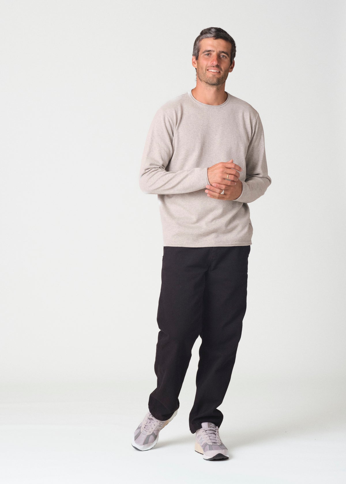 Klitmøller Collective ApS Noah knit Knitted sweaters Cream melange