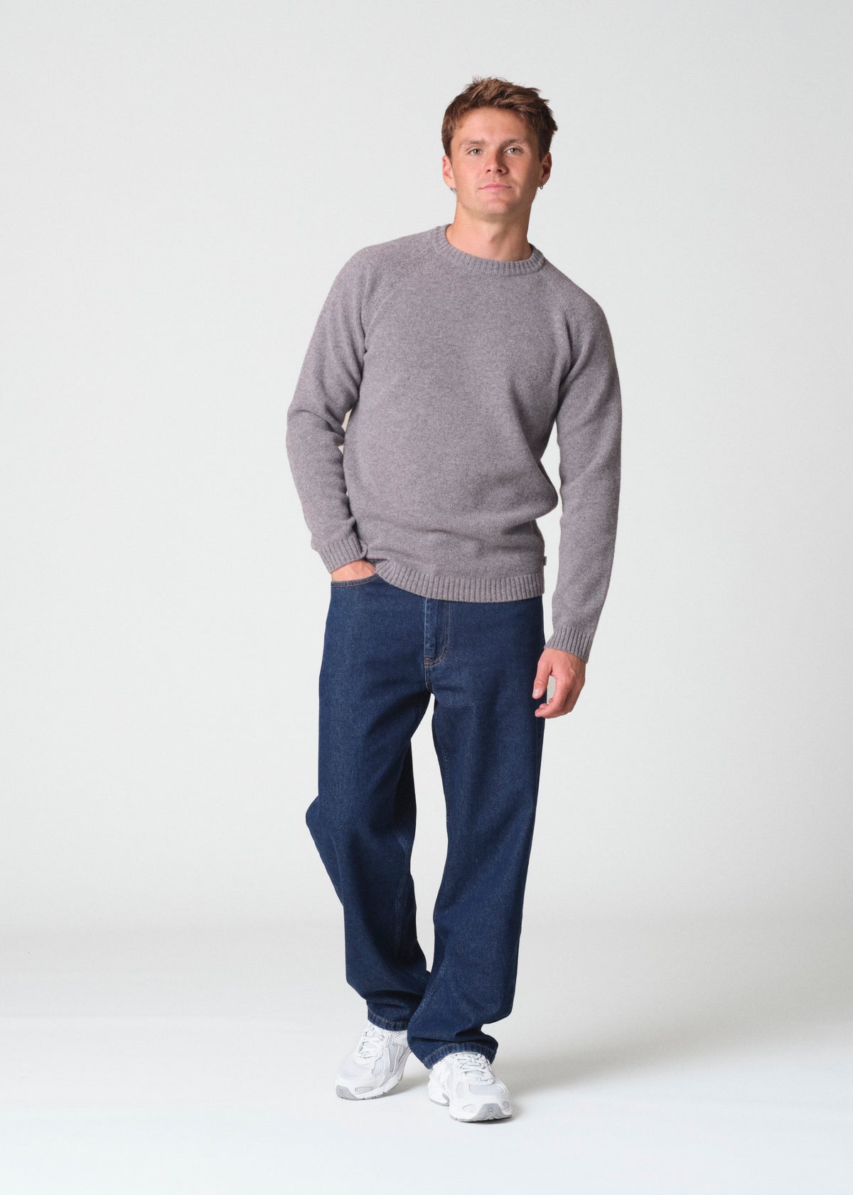 Klitmøller Collective ApS Ole knit Knitted sweaters Light grey
