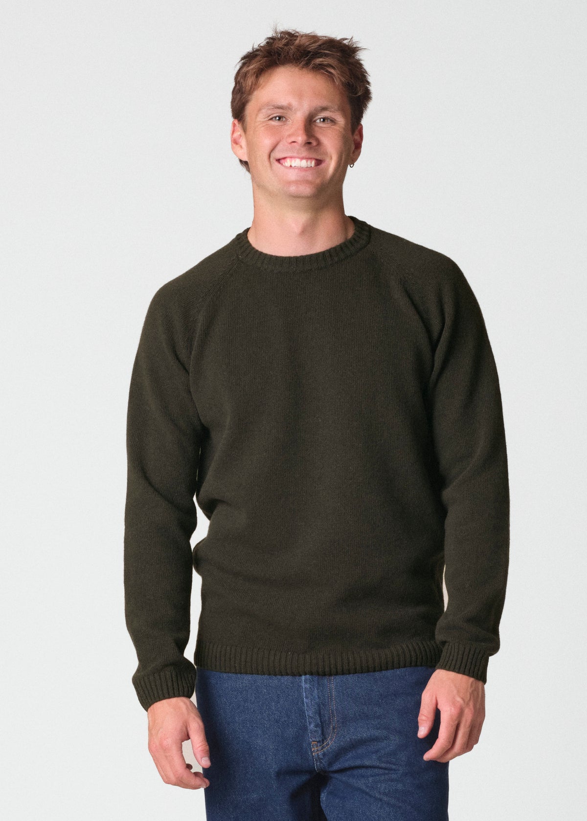 Klitmøller Collective ApS Ole knit Knitted sweaters Olive