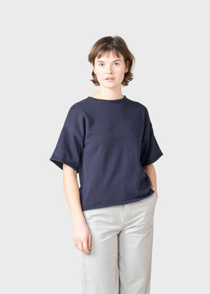 Klitmøller Collective ApS Patricia S/S knit Knitted sweaters Navy