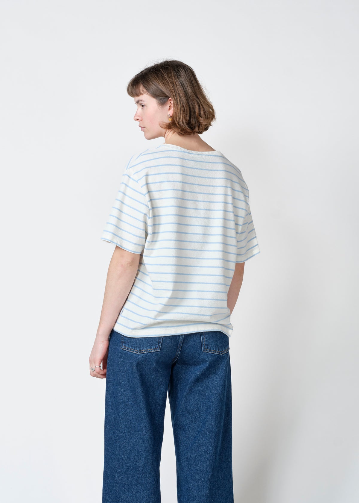 Klitmøller Collective ApS Paulina tee T-Shirts Cream/light blue