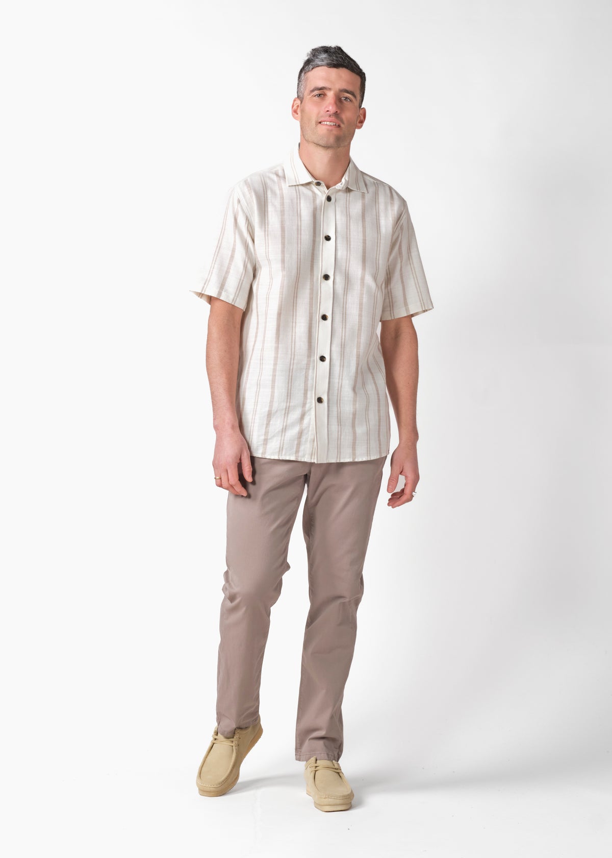 Klitmøller Collective ApS Per S/S shirt Shirts White/sand
