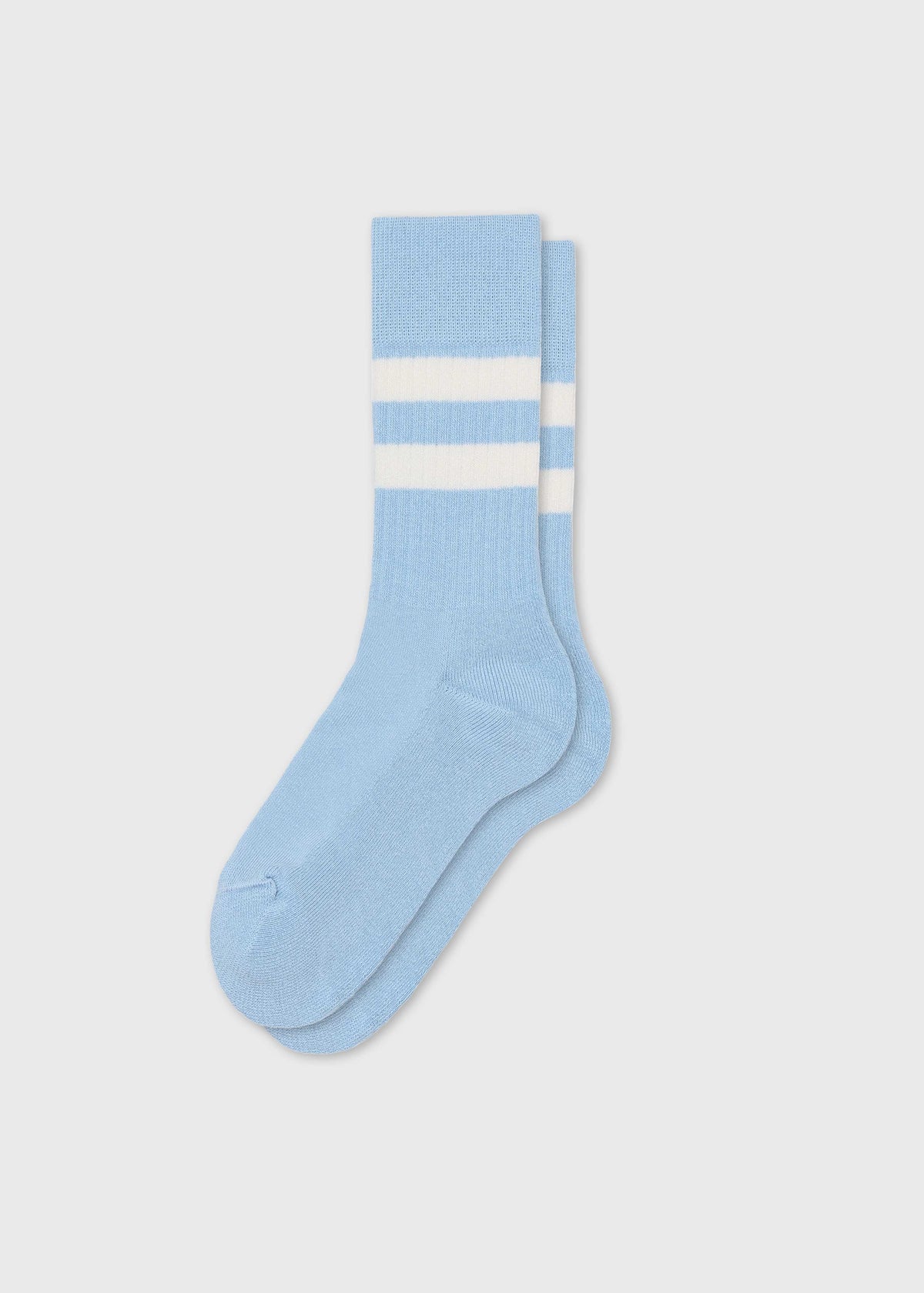 Klitmøller Collective ApS Retro cotton sock Socks Light blue/cream
