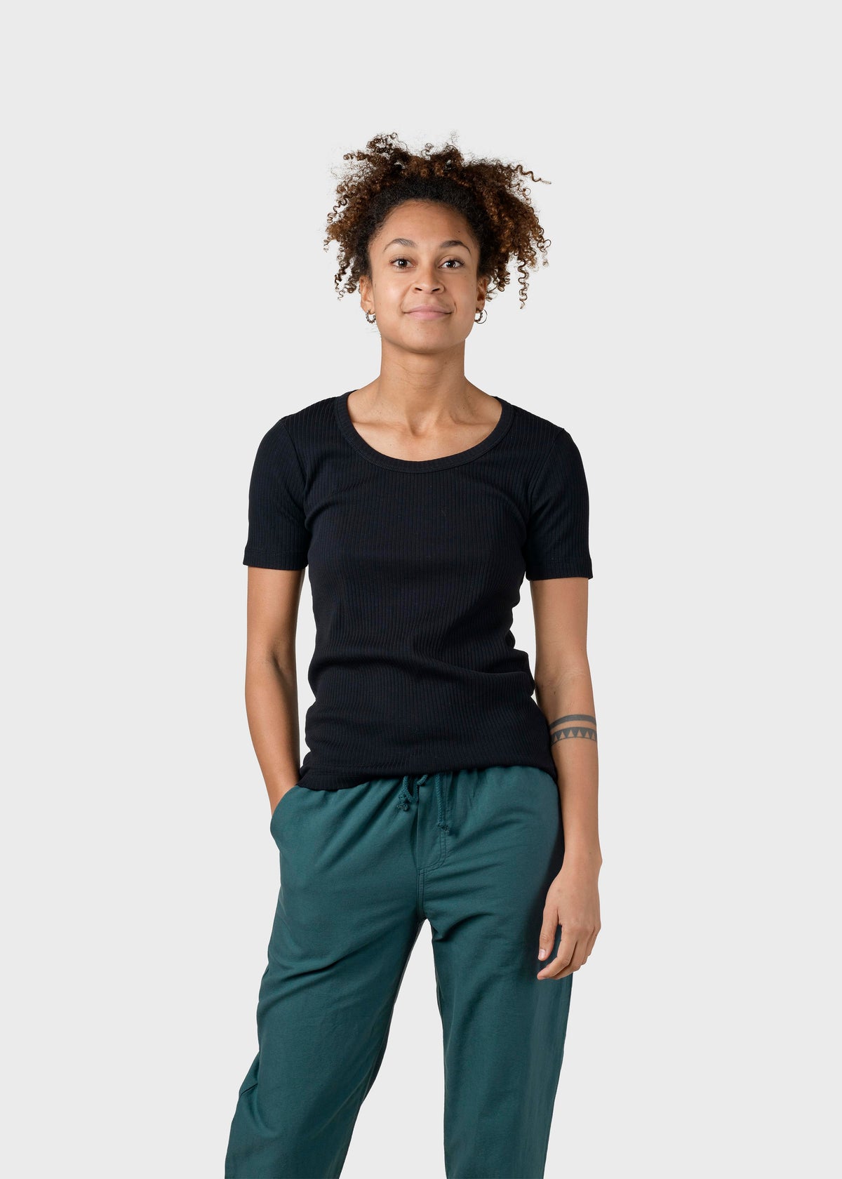 Klitmøller Collective ApS Rib tee OCS T-Shirts Black
