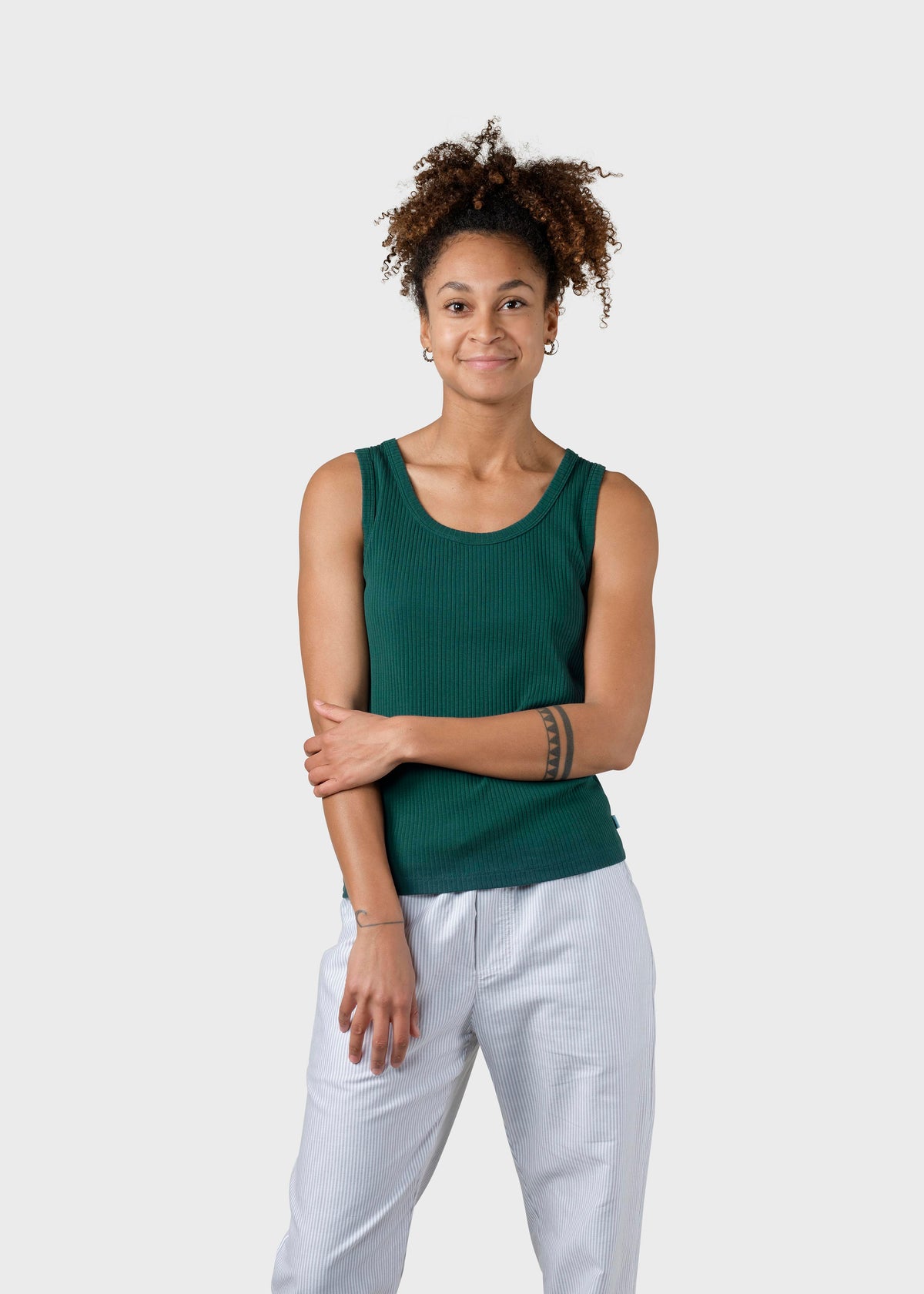 Klitmøller Collective ApS Rib top OCS T-Shirts Moss Green