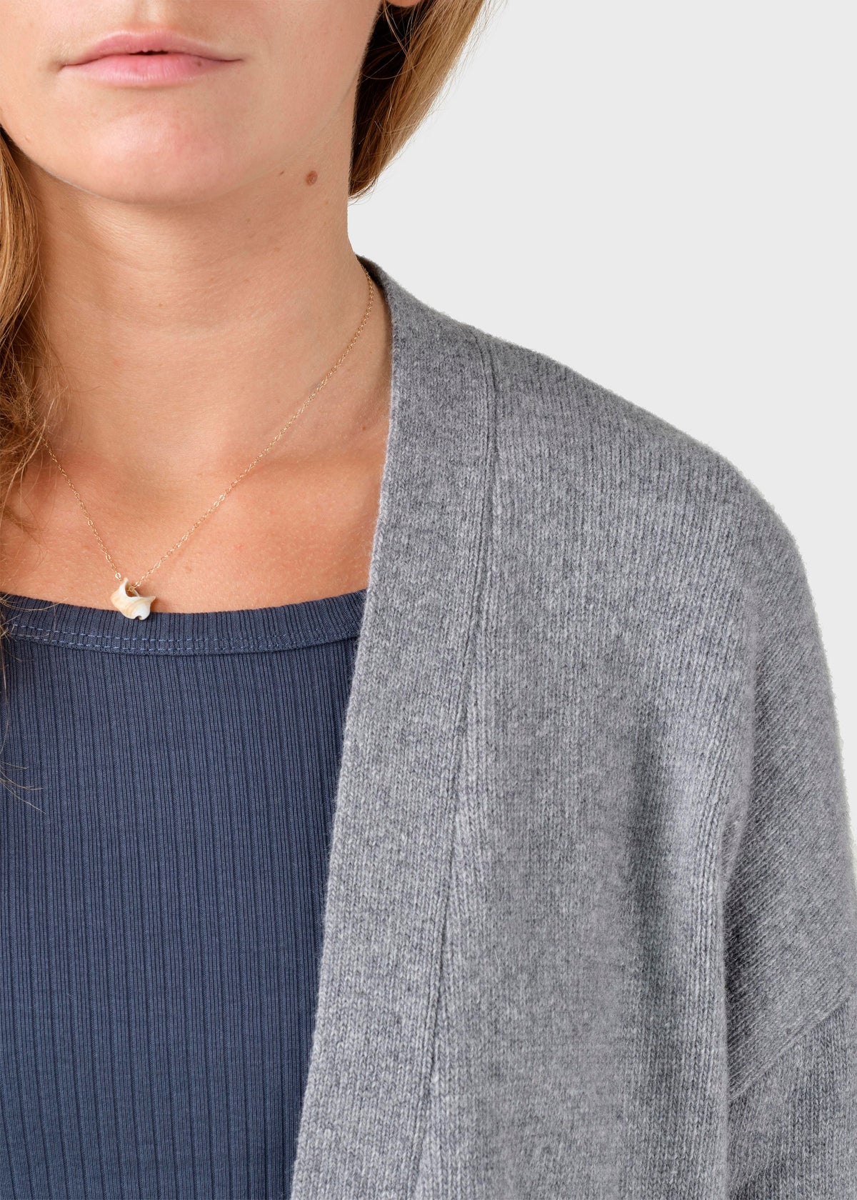 Klitmøller Collective ApS Rosemarie knit cardigan Knitted sweaters Light grey