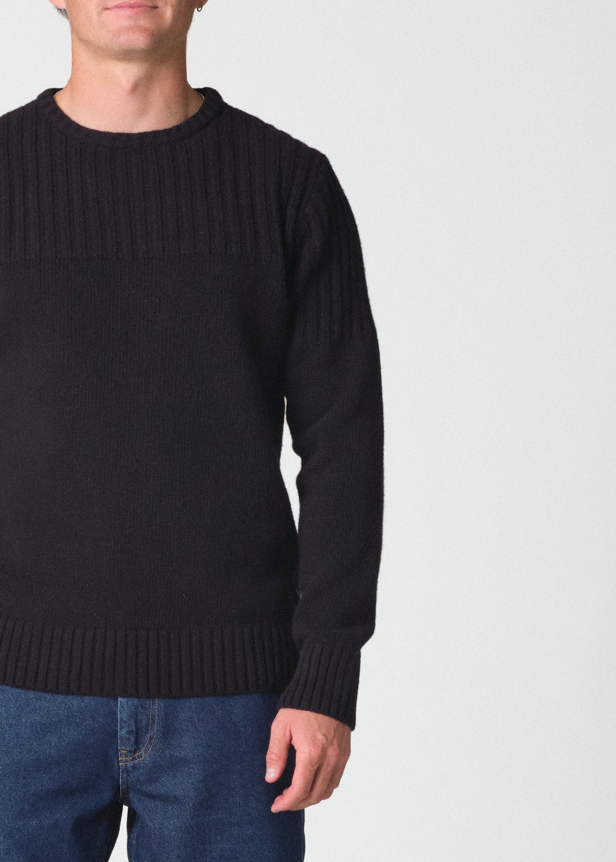 Klitmøller Collective ApS Søren knit Knitted sweaters Black