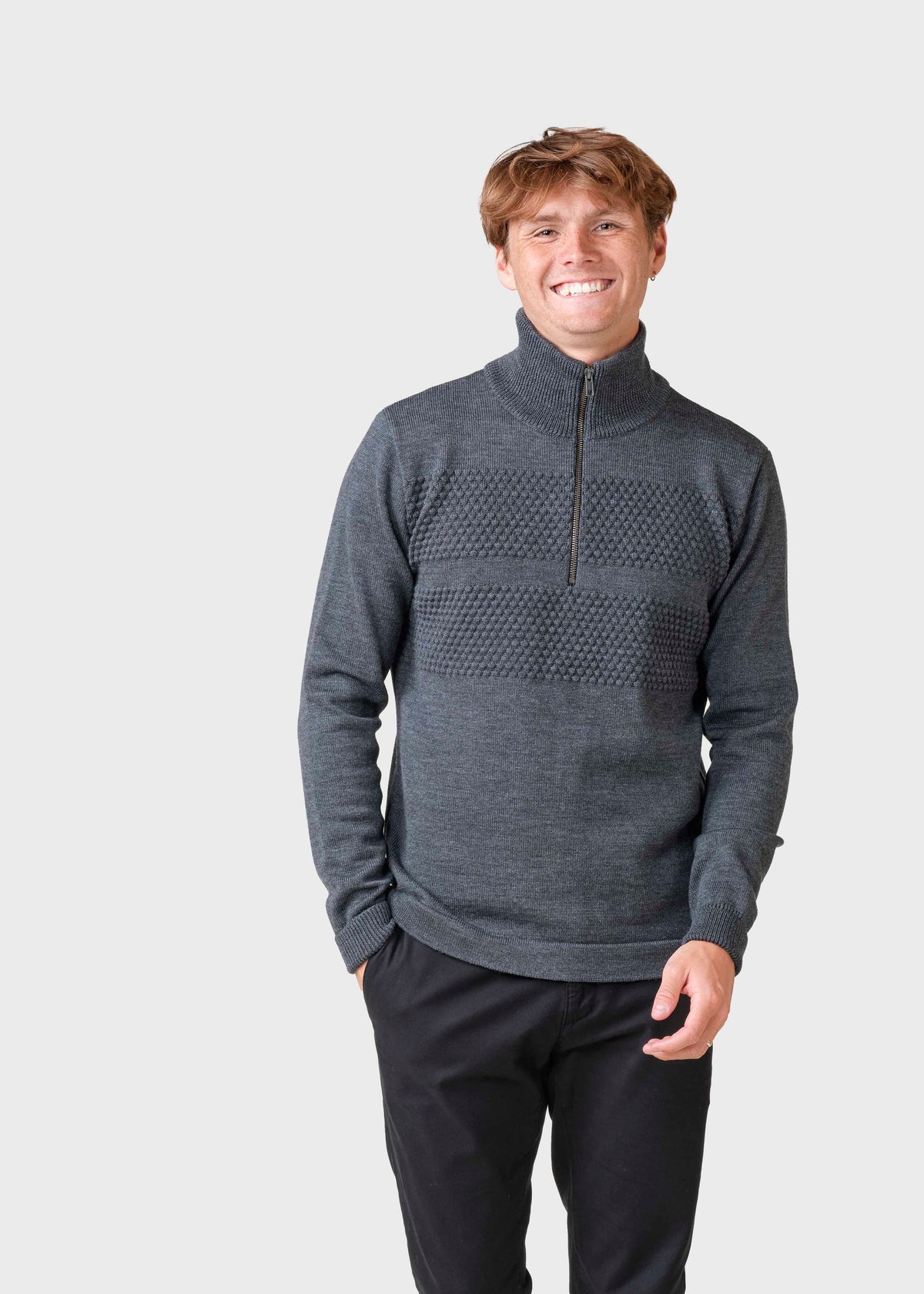 Klitmøller Collective ApS Viggo knit Knitted sweaters Anthracite