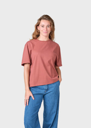 Klitmøller Collective ApS Womens boxy tee T-Shirts Burgundy
