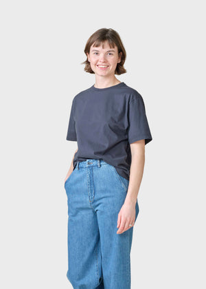 Klitmøller Collective ApS Womens boxy tee T-Shirts Navy