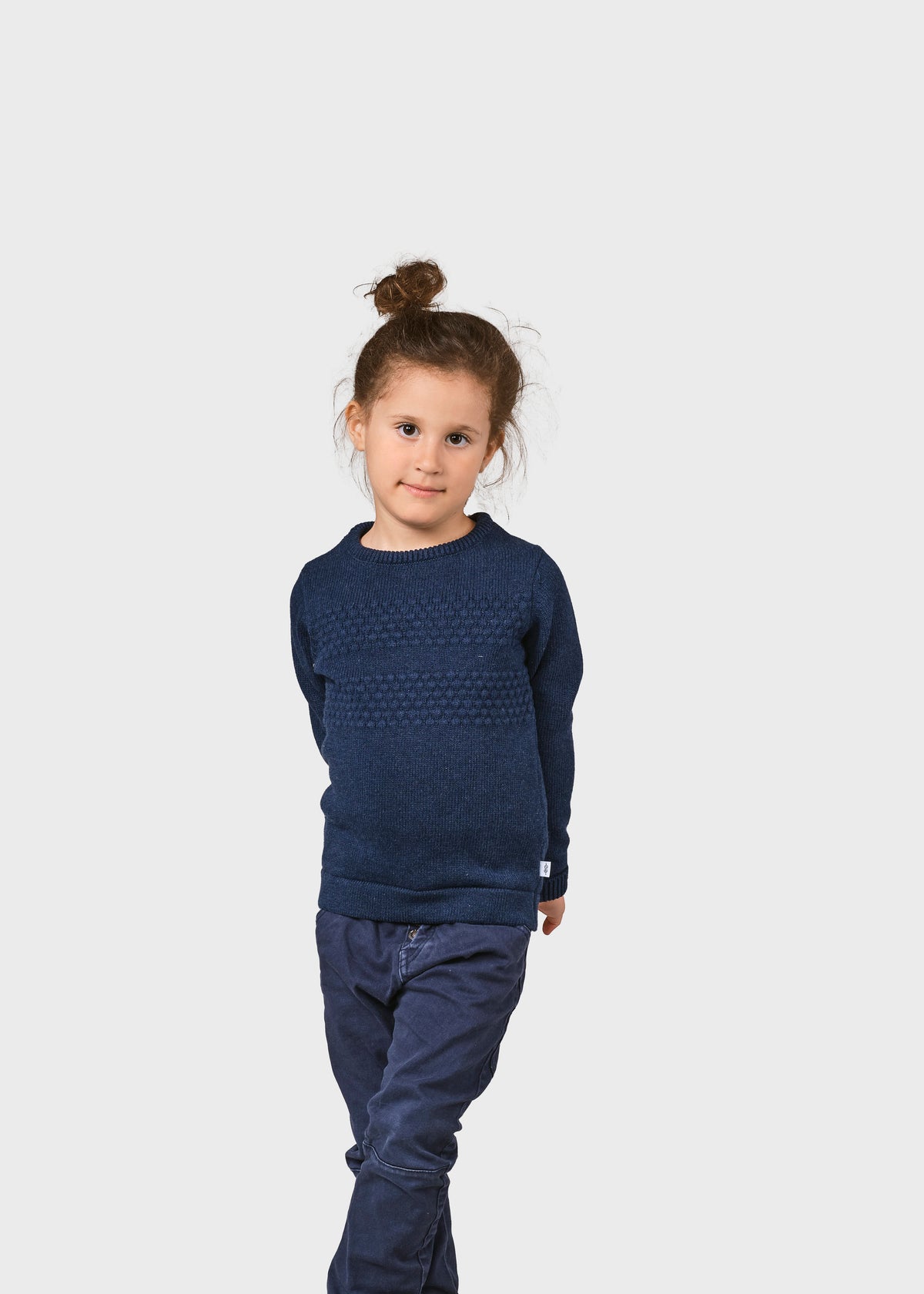 Klitmøller Collective ApS Kids fisher cotton knit Knitted sweaters Ocean