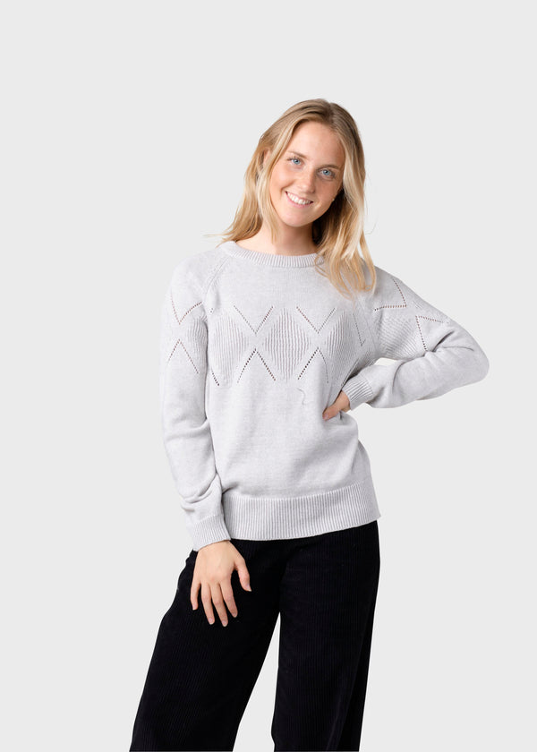 Klitmøller Collective ApS Thyra knit  Knitted sweaters Pastel grey