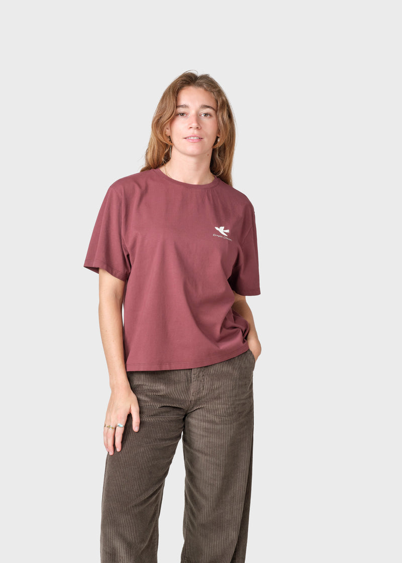 Klitmøller Collective ApS Agnes tee T-Shirts Burgundy/cream