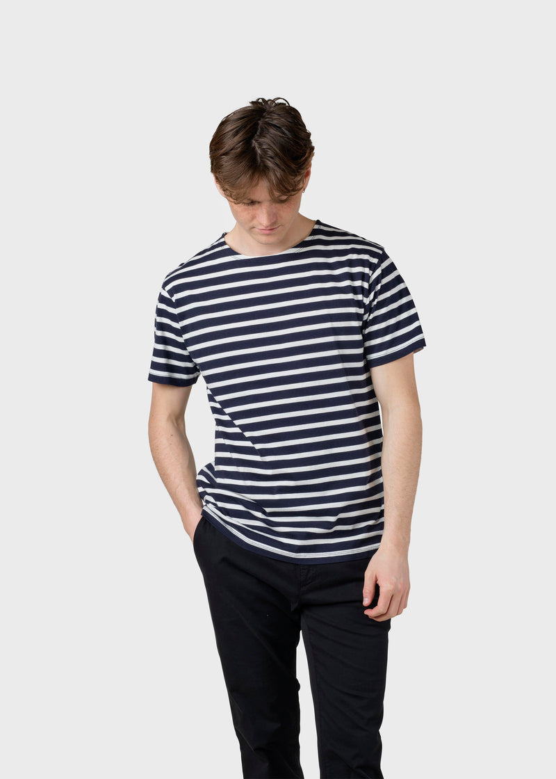 Klitmøller Collective ApS  Albert tee T-Shirts Navy/cream