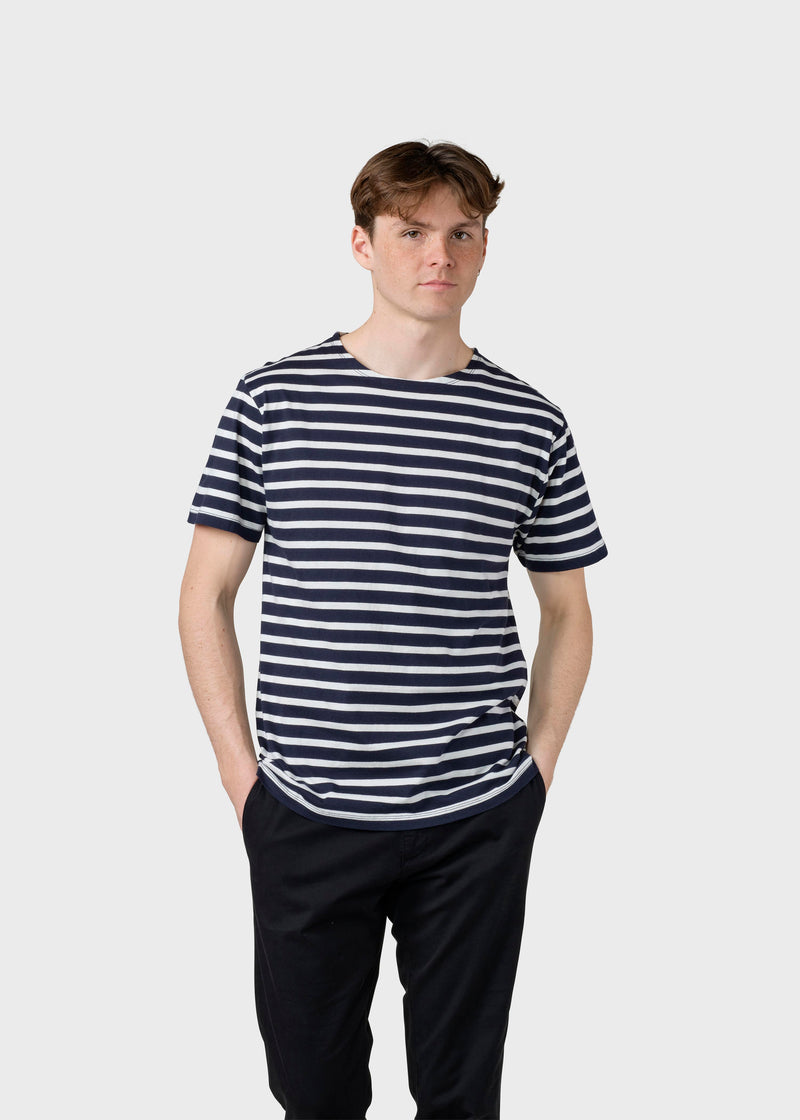 Klitmøller Collective ApS  Albert tee T-Shirts Navy/cream