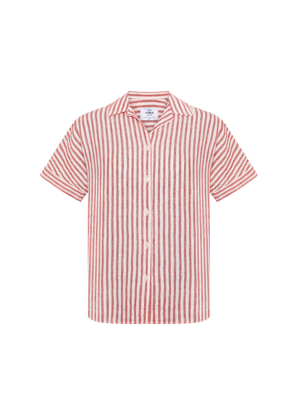 Klitmøller Collective ApS Amanda shirt  Shirts Cream/red