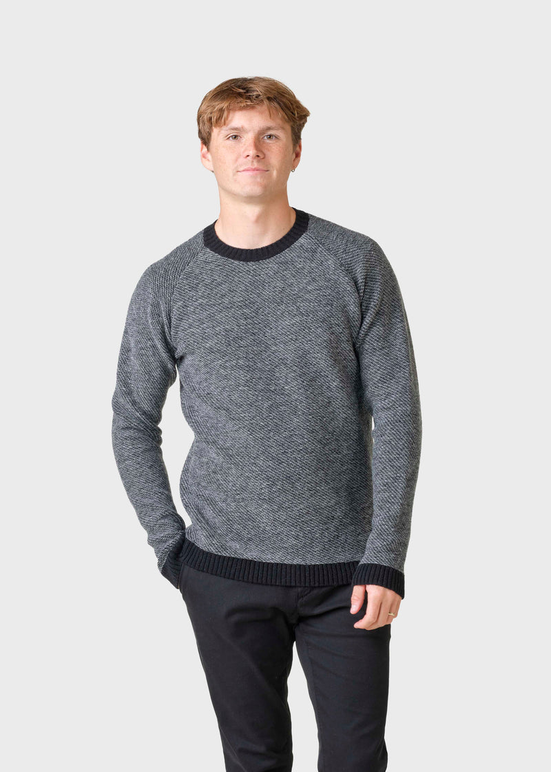 Klitmøller Collective ApS Arthur knit Knitted sweaters Black/light grey