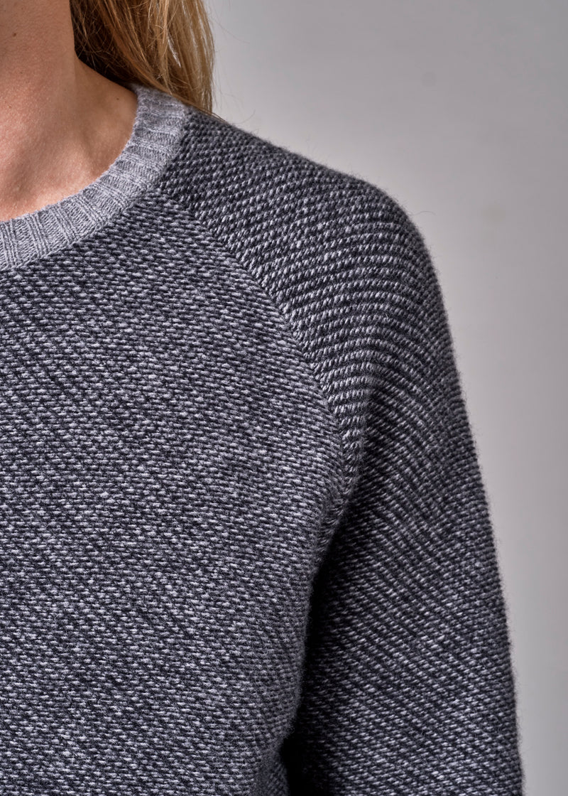 Klitmøller Collective ApS Arthur knit Knitted sweaters Light grey/black